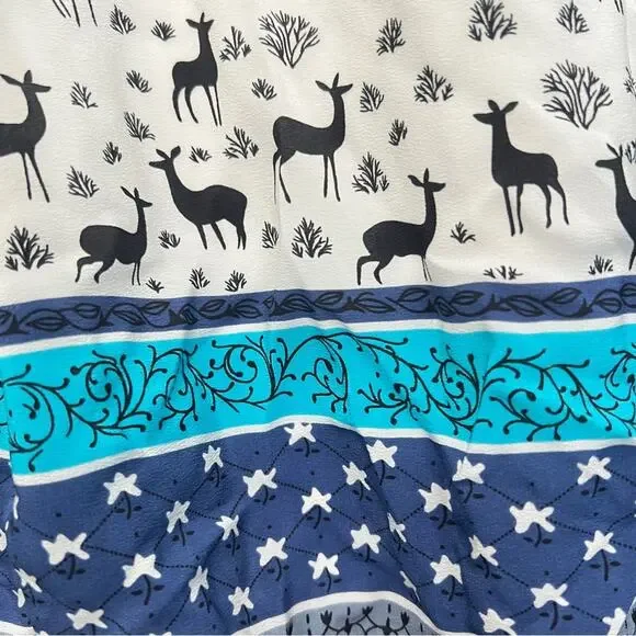 Anna Sui Strapless 100% silk dress with llama print size 6 B140 - Picture 3 of 6